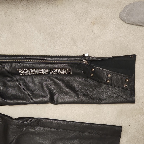 Women's Leather Chaps, Harley-Davidson, Medium, Black - Picture 3 of 6
